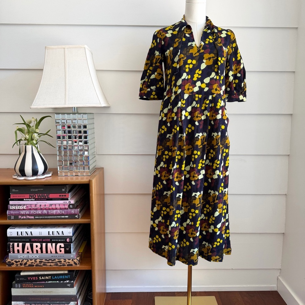 Toast· Greta Harlequin Flower Print Dress size UK 6/ US 2